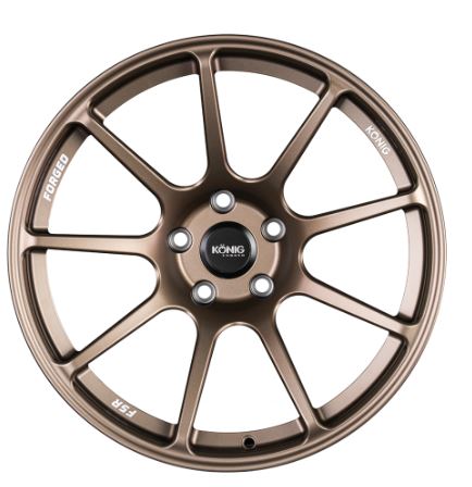 Konig Forged F5R 18x10 5x120 ET40 Satin Bronze Wheel (Knurled Bead) (F5R08520408)