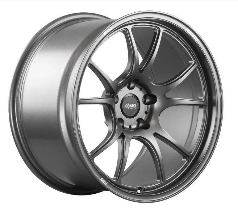 Konig Forged F3S 18X10.5 5X114.3 ET25 Satin Charcoal Knurled Bead (F3S0851425G)